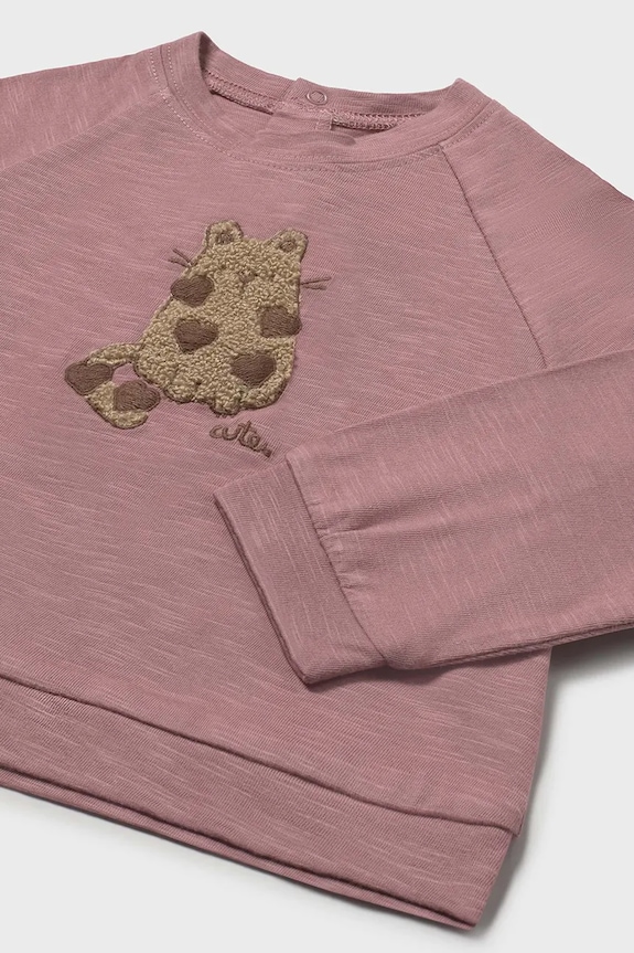 Djevojčice Pamučna majica dugih rukava Mayoral 2080.4J.Baby.9BYA roza