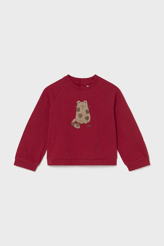 Mayoral longsleeve din bumbac 2080.4J.Baby.9BYA rosu AW25