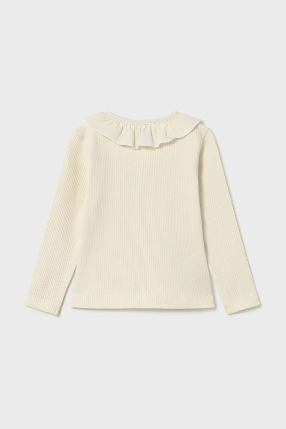 Mayoral longsleeve din bumbac pentru copii 2112.4K.Baby.9BYA bej AW25