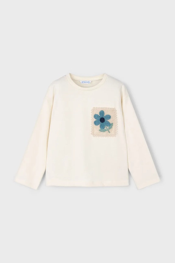 Mayoral longsleeve copii 4004.6C.Mini.9BYA bej AW25