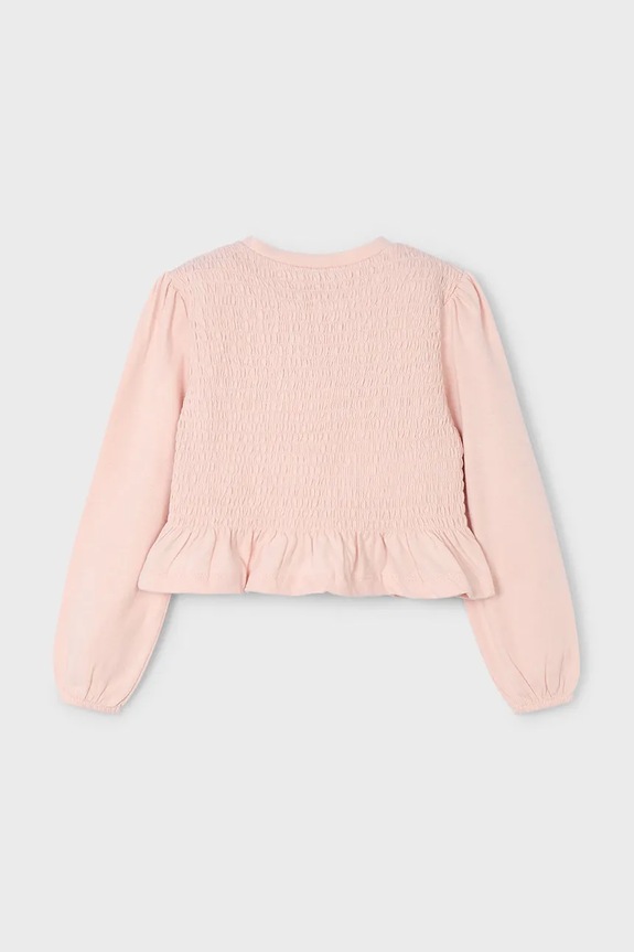 Mayoral longsleeve din bumbac pentru copii 4007.6E.Mini.9BYA roz AW25