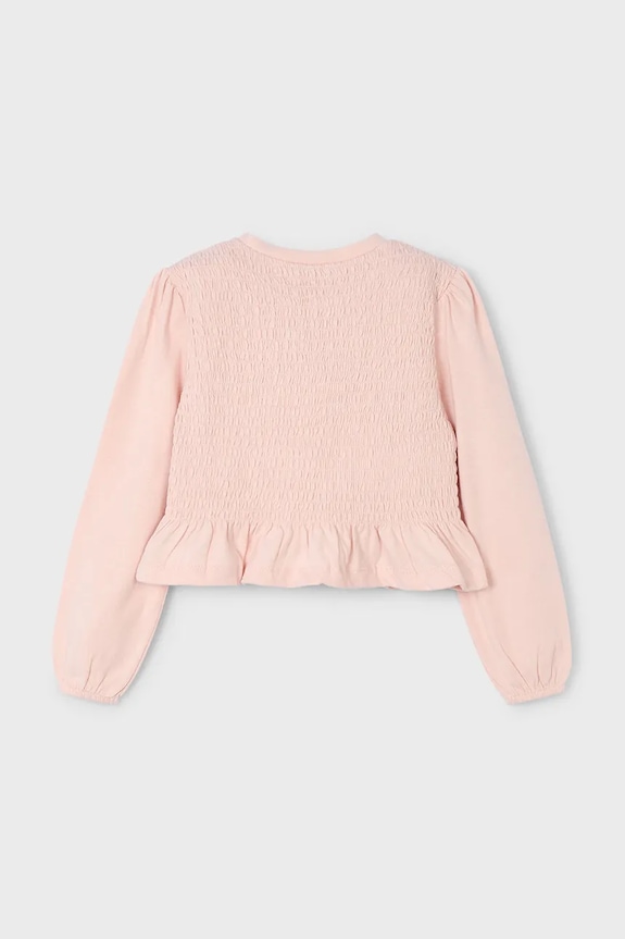 Mayoral longsleeve din bumbac pentru copii 4007.6E.Mini.9BYA roz AW25