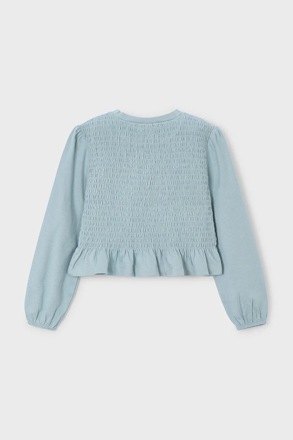 Mayoral longsleeve din bumbac pentru copii 4007.6E.Mini.9BYA turcoaz AW25
