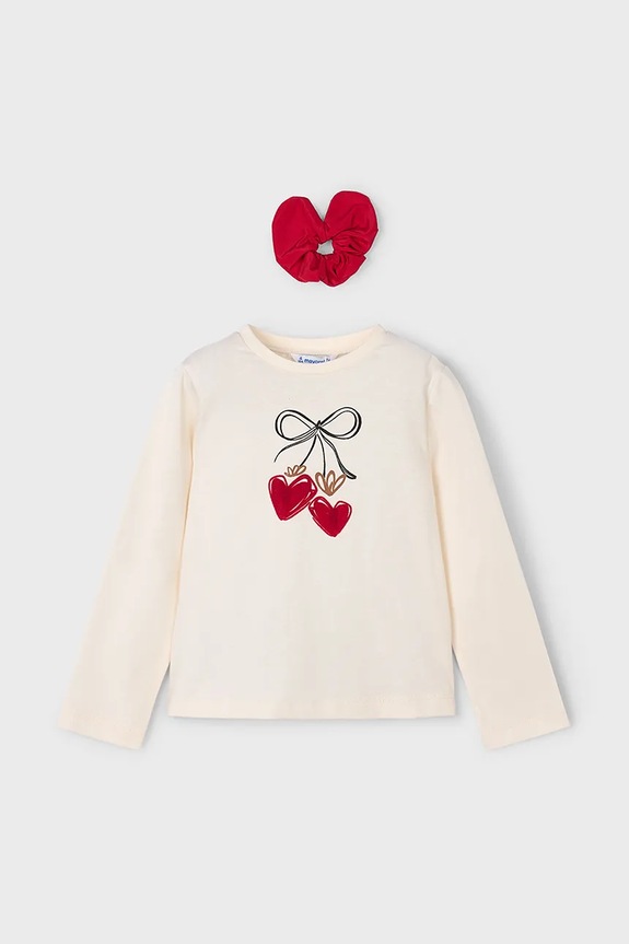 Mayoral longsleeve din bumbac 4008.6F.Mini.9BYA rosu AW25