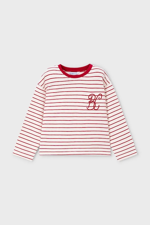 Pamučna majica dugih rukava Mayoral 4013.6N.Mini.9BYA crvena AW25