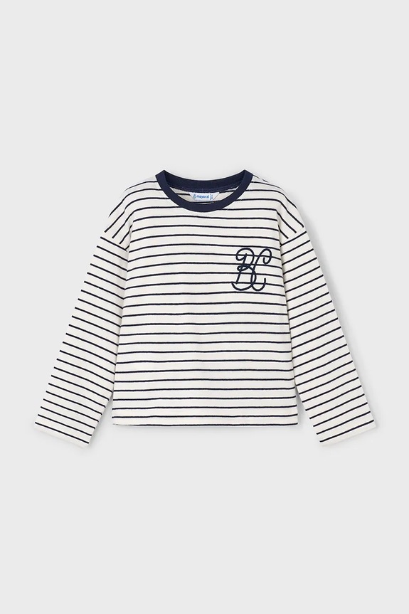 Хлопковый лонгслив Mayoral 4013.6N.Mini.9BYA голубой AW25