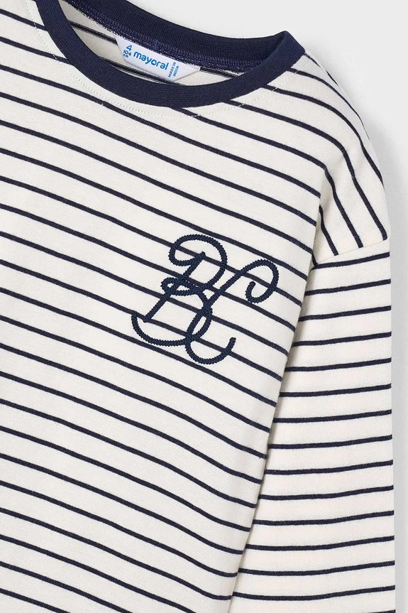 Хлопковый лонгслив Mayoral голубой 4013.6N.Mini.9BYA