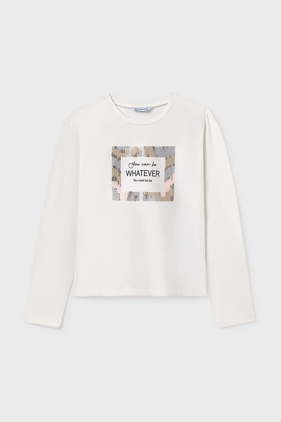 Дитячий лонгслів Mayoral 7018.8B.Junior.9BYA бежевий AW25