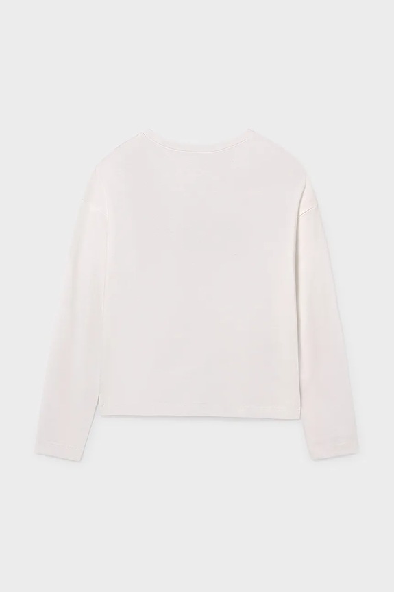 Dziewczynka Mayoral longsleeve bawełniany 7021.8E.Junior.9BYA beżowy