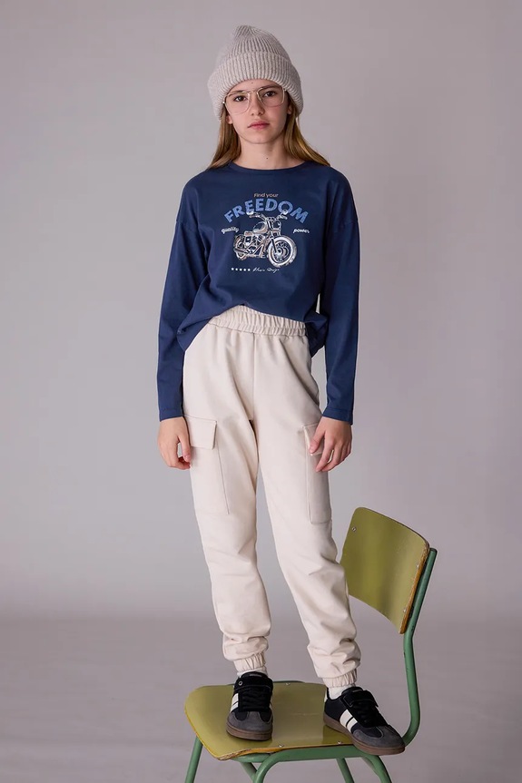 Dječja pamučna majica dugih rukava Mayoral 7023.8G.Junior.9BYA