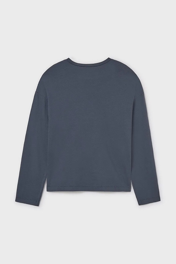 Djevojčice Dječja pamučna majica dugih rukava Mayoral 7023.8G.Junior.9BYA plava