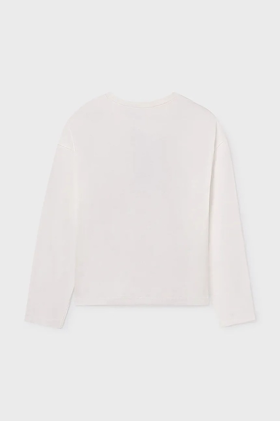 Dziewczynka Mayoral longsleeve bawełniany 7024.8G.Junior.9BYA beżowy