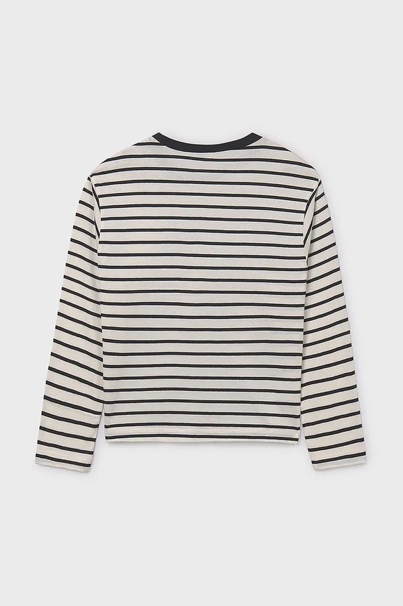 Djevojčice Dječja pamučna majica dugih rukava Mayoral 7027.8K.Junior.9BYA crna