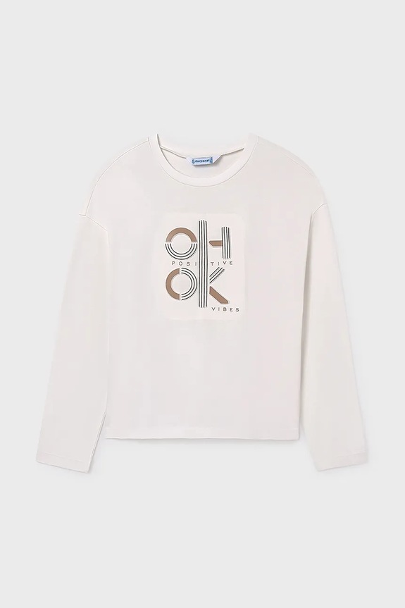 Mayoral longsleeve dziecięcy 7028.8K.Junior.9BYA beżowy AW25