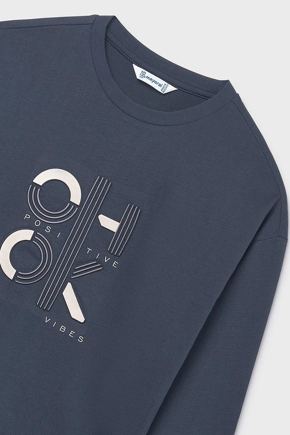 Dječja majica dugih rukava Mayoral plava 7028.8K.Junior.9BYA