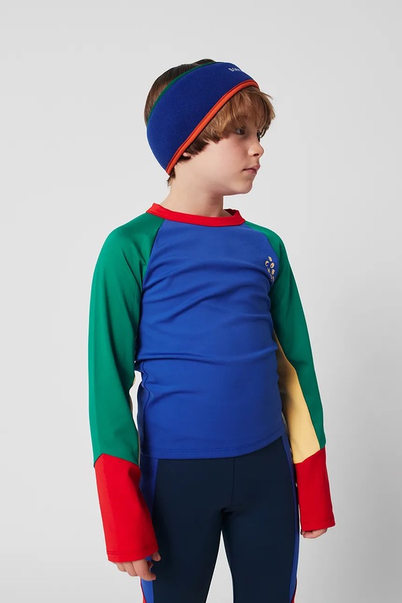 Bobo Choses longsleeve dziecięcy Color Block 225AC027 niebieski