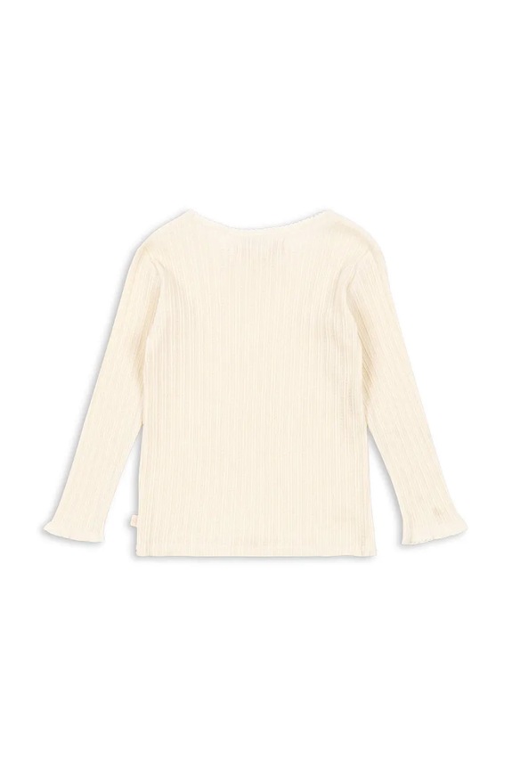 Konges Sløjd longsleeve bawełniany dziecięcy PAPIN BLOUSE GOTS KS103957.9BYA beżowy AW25