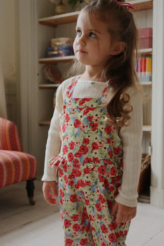 Konges Sløjd longsleeve bawełniany dziecięcy PAPIN BLOUSE GOTS KS103957.9BYA beżowy