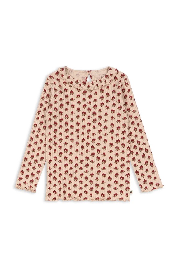 Detské tričko s dlhým rukávom Konges Sløjd NIA BLOUSE GOTS KS103940.9BYA oranžová AW25