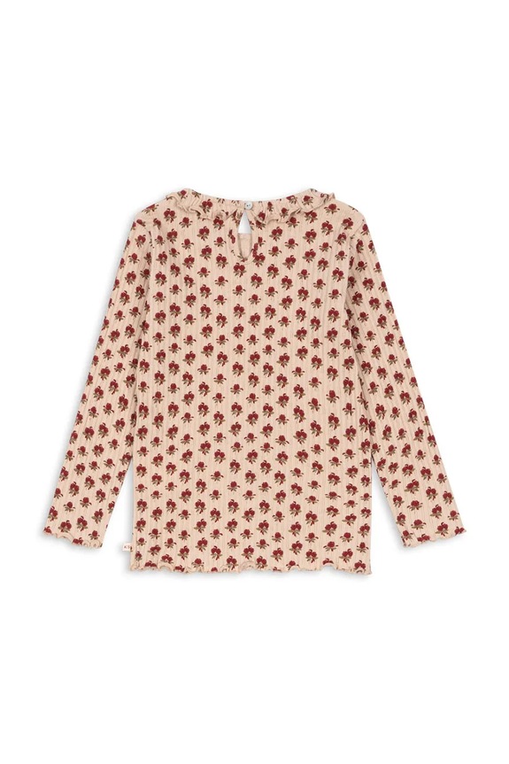 Dievča Detské tričko s dlhým rukávom Konges Sløjd NIA BLOUSE GOTS KS103940.9BYA oranžová