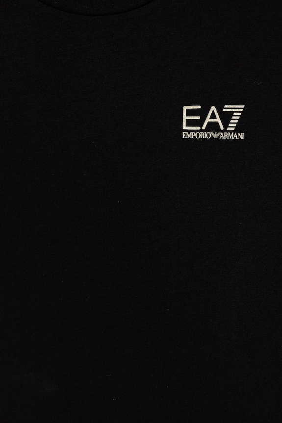 Dziewczynka EA7 Emporio Armani longsleeve bawełniany dziecięcy 7G000138.AF10373 czarny