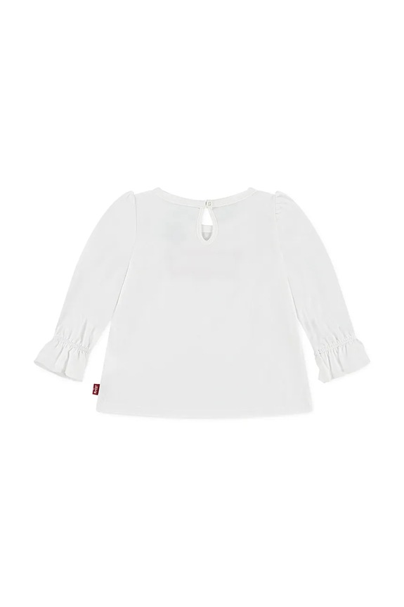 Levi's longsleeve bawełniany niemowlęcy BATWING LS FASHION KNIT TO 1EN569 biały AW25