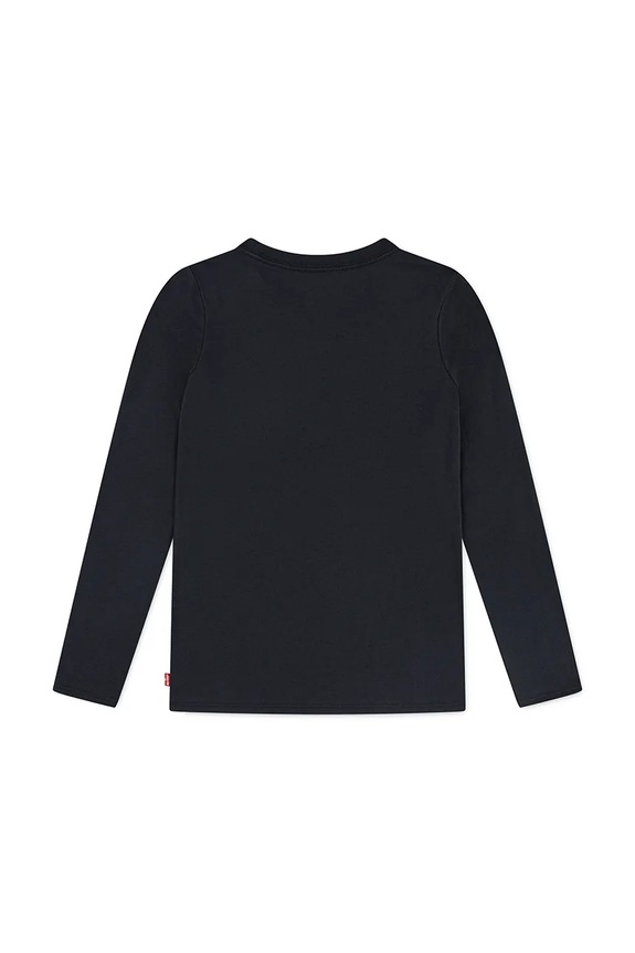 Levi's longsleeve din bumbac pentru copii LS BATWING FILL 3EN576 negru AW25