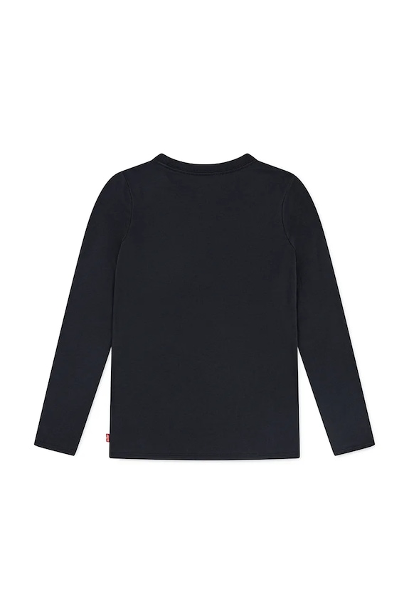 Levi's longsleeve din bumbac pentru copii LS BATWING FILL 3EN576 negru AW25