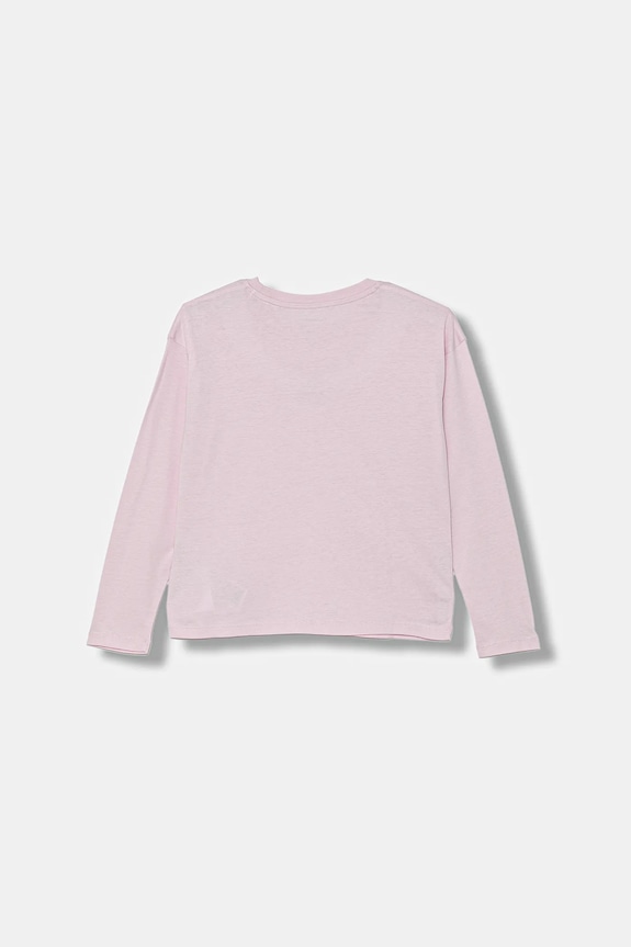 Dječja pamučna majica dugih rukava Calvin Klein Jeans IG0IG02135.128.170.9BYA roza AW25