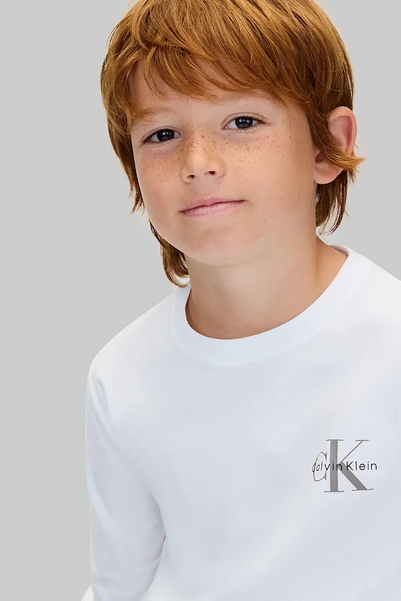 Παιδικό βαμβακερό μακρυμάνικο Calvin Klein Jeans IU0IU00717.104.116.9BYA