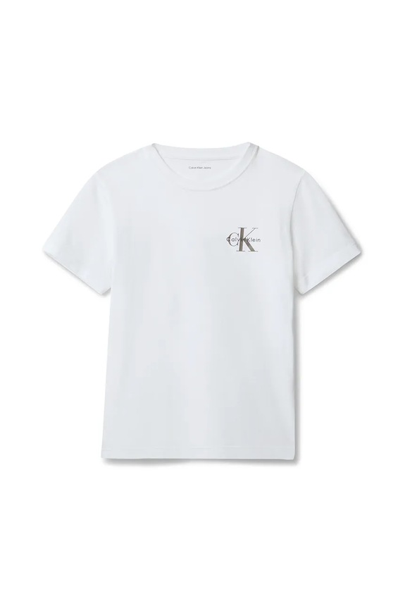 Calvin Klein Jeans t-shirt in cotone per bambini IU0IU00719.104.116.9BYA bianco AW25