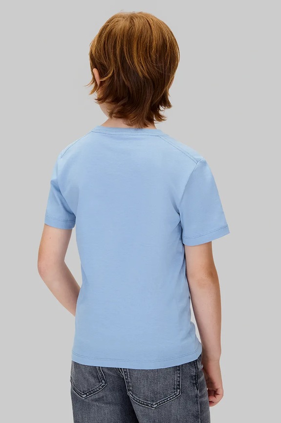 Κοριτσίστικα Παιδικό βαμβακερό μπλουζάκι Calvin Klein Jeans IU0IU00719.128.170.9BYA μπλε