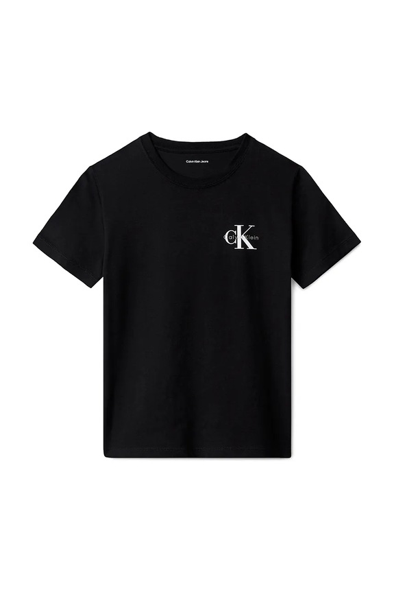 Calvin Klein Jeans t-shirt in cotone per bambini IU0IU00719.128.170.9BYA nero AW25