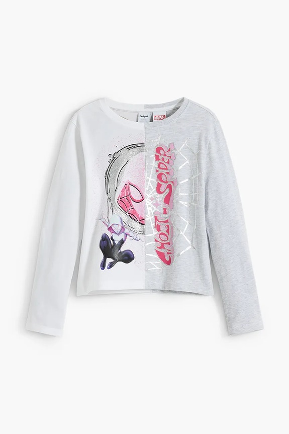 Desigual longsleeve dziecięcy 25WGTK18 biały AW25