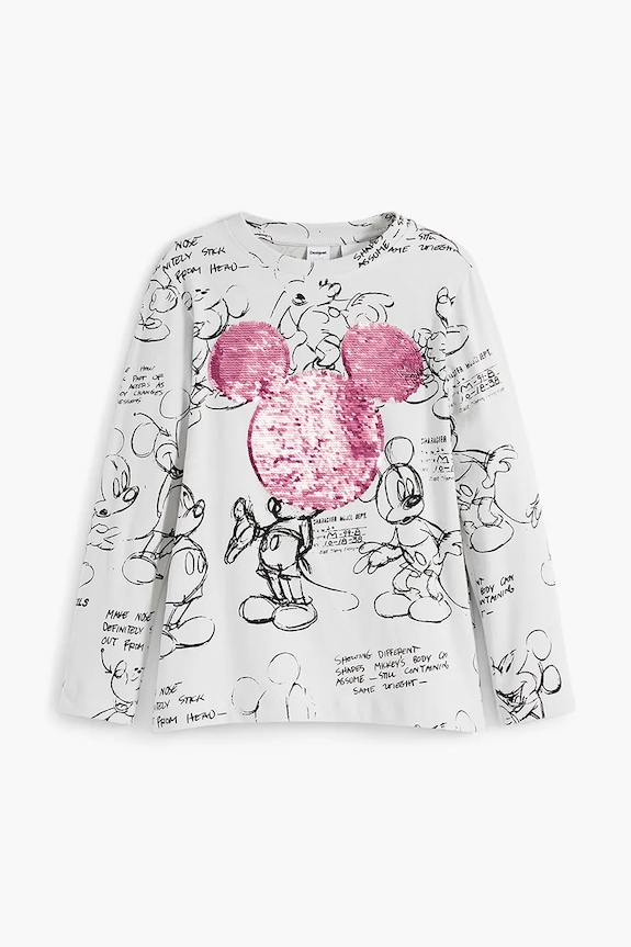 Desigual longsleeve bawełniany dziecięcy 25WGTK25 biały AW25