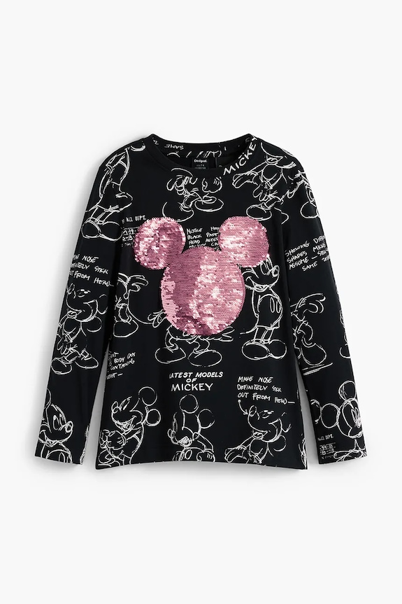 Desigual longsleeve bawełniany dziecięcy 25WGTK25 czarny AW25