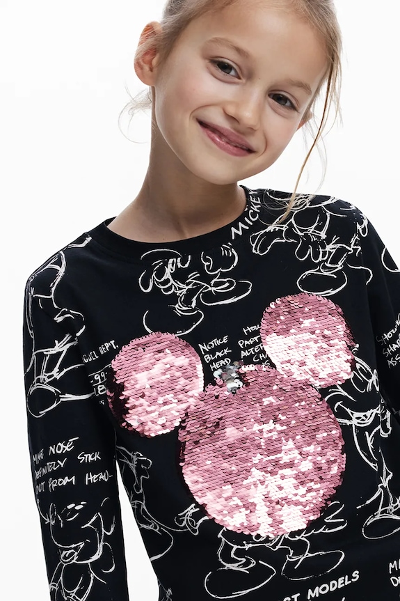 Desigual longsleeve bawełniany dziecięcy 25WGTK25 czarny
