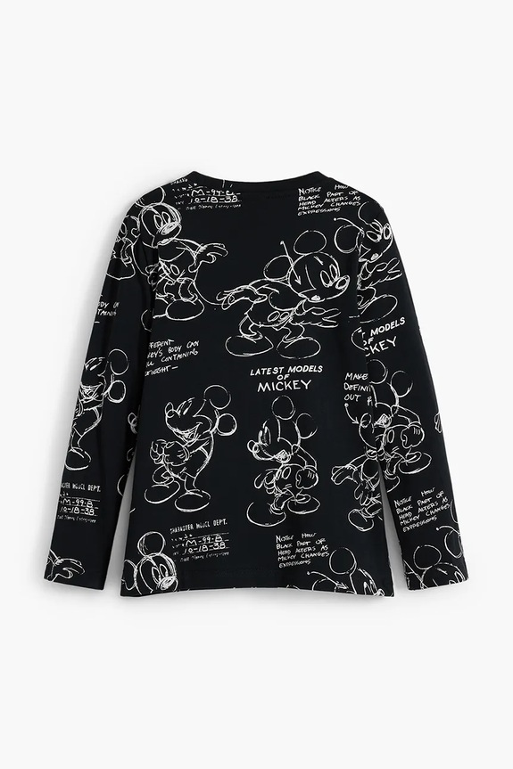 Dziewczynka Desigual longsleeve bawełniany dziecięcy 25WGTK25 czarny