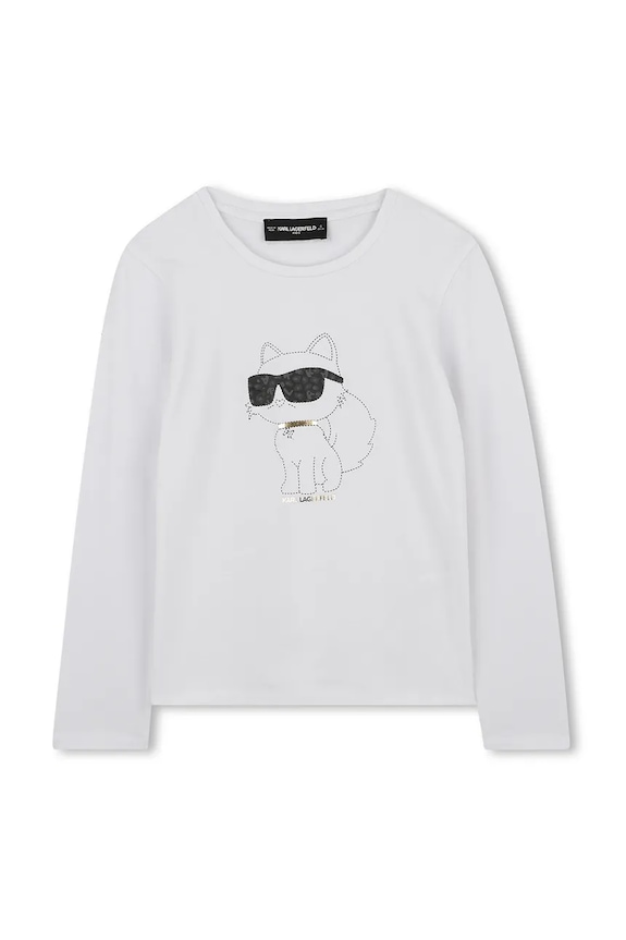 Παιδικό μακρυμάνικο Karl Lagerfeld άλλο λευκό Z30938.156.162