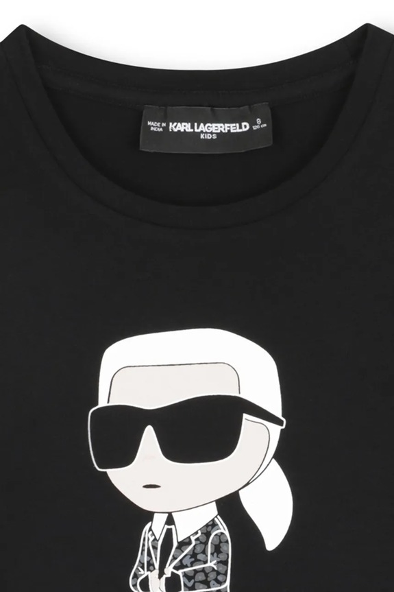 Dievča Detské tričko s dlhým rukávom Karl Lagerfeld Z30938.156.162 čierna