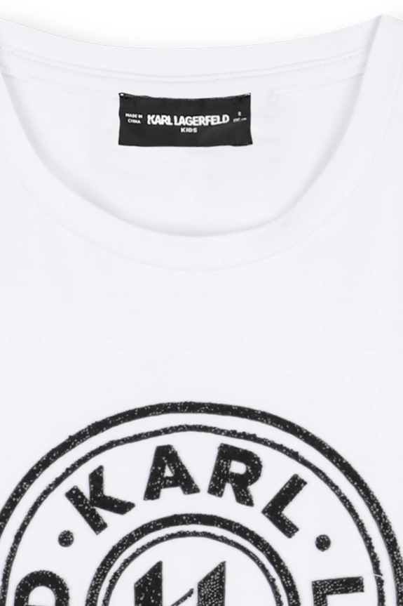 Dievča Detské tričko s dlhým rukávom Karl Lagerfeld Z30940.156.162 biela