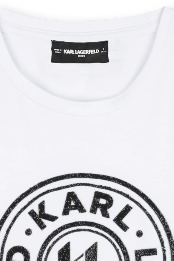 Dievča Detské tričko s dlhým rukávom Karl Lagerfeld Z30940.156.162 biela
