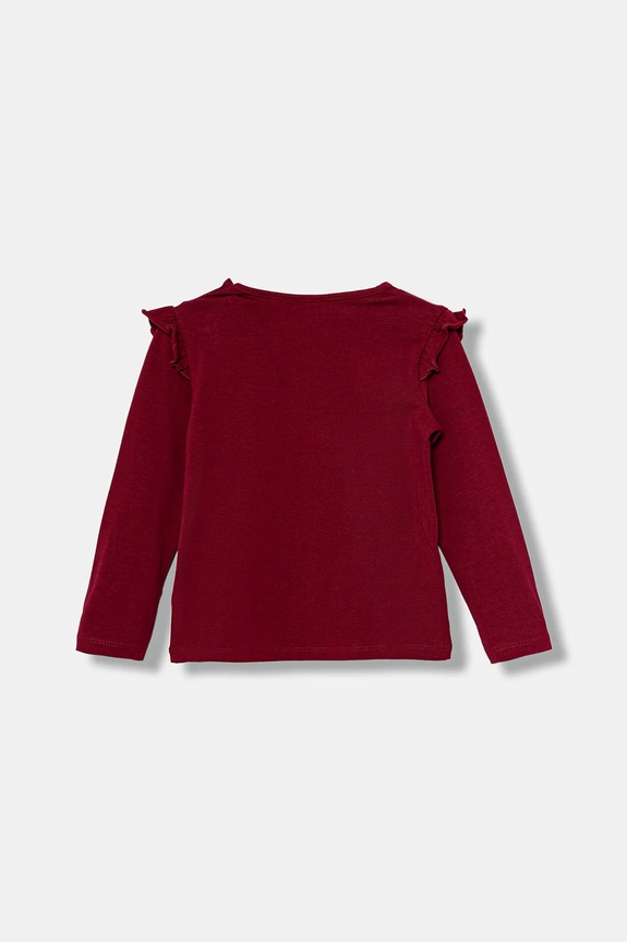 Guess longsleeve niemowlęcy A5BI01.J1314.9BYA bordowy AW25