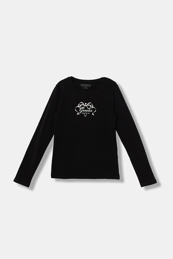 Dječja majica dugih rukava Guess Planet friendly crna J5BI03.J1314.9BYA