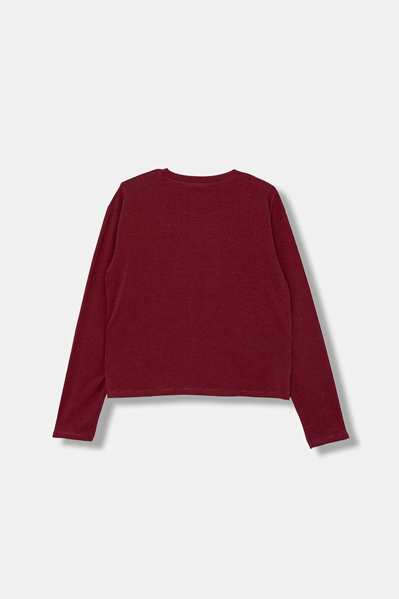 Guess longsleeve dziecięcy J5BI06.J1314.9BYA bordowy AW25