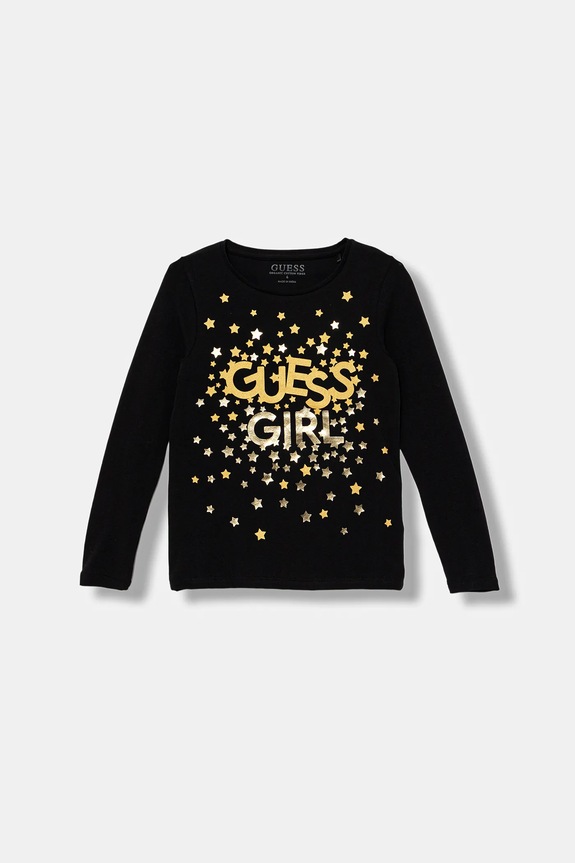 Guess longsleeve copii print negru K5BI00.J1314.9BYA