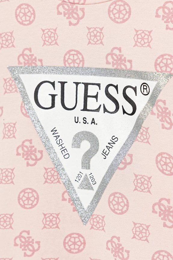 Deklice Otroška dolga majica Guess K5BI05.J1314.9BYA roza