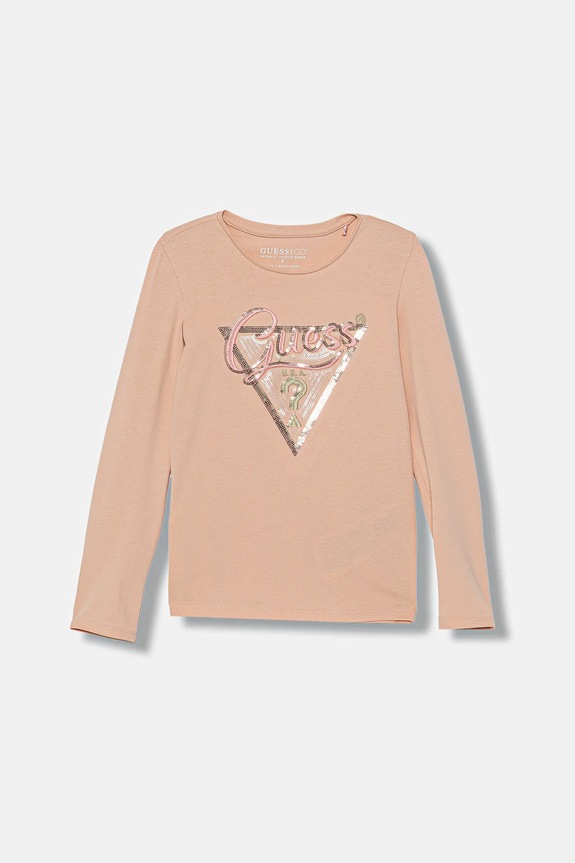 Detské tričko s dlhým rukávom Guess s elastanom oranžová K5BI06.J1314.9BYA