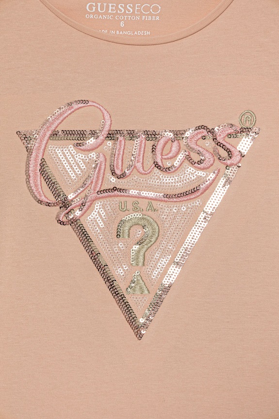 Dievča Detské tričko s dlhým rukávom Guess K5BI06.J1314.9BYA oranžová