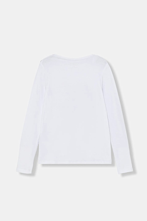 Хлопковый детский лонгслив Guess K5BI09.J1314.9BYA белый AW25